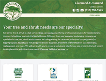 Tablet Screenshot of fullcircletreeandshrub.com